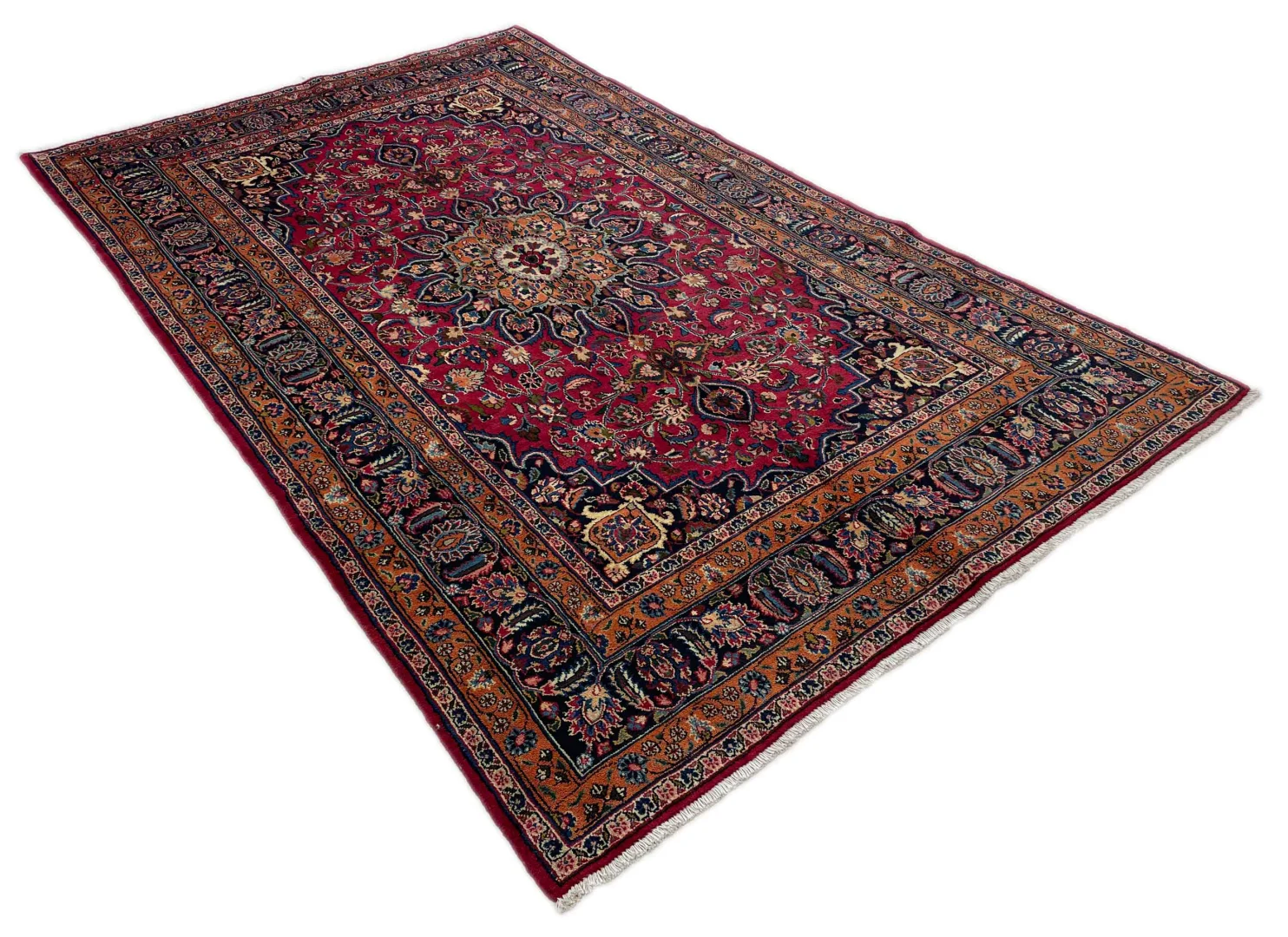 maschhad-orientteppich-292x184-cm-florales-muster-250000-knoten-handgeknupft-2 Perserteppich Maschhad 292 x 184 cm Wolle handgeknüpft