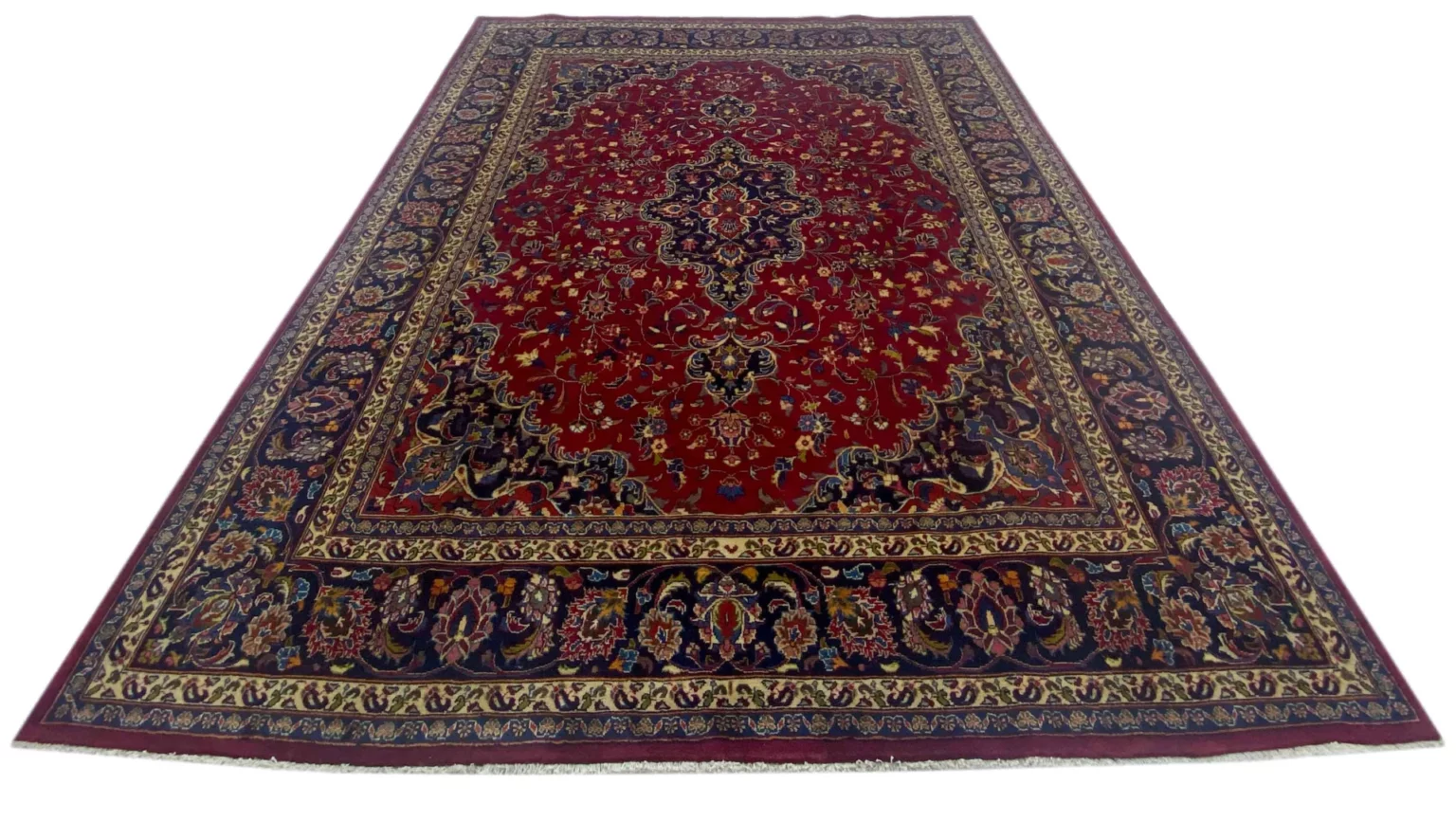 Perserteppich Maschhad 303 x 240 cm Wolle handgeknüpft