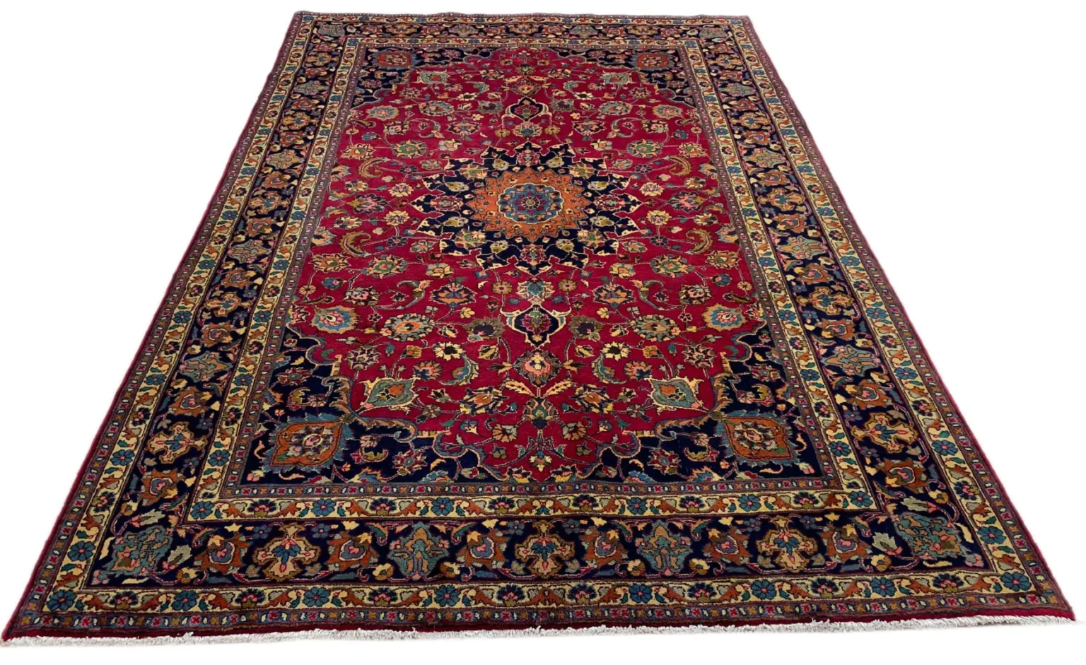maschhad-teppich-307-x-203-cm-250000-knoten-m-floral-handgeknupft-1 Perserteppich Maschhad 307 x 203 cm Wolle handgeknüpft