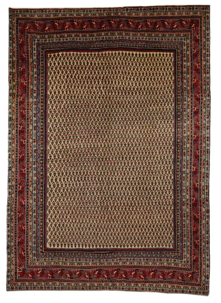 Perserteppich Sarough 300 x 215 cm Wolle handgeknüpft