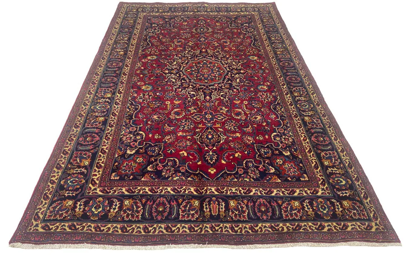Perserteppich Maschhad 315 x 193 cm Wolle handgeknüpft