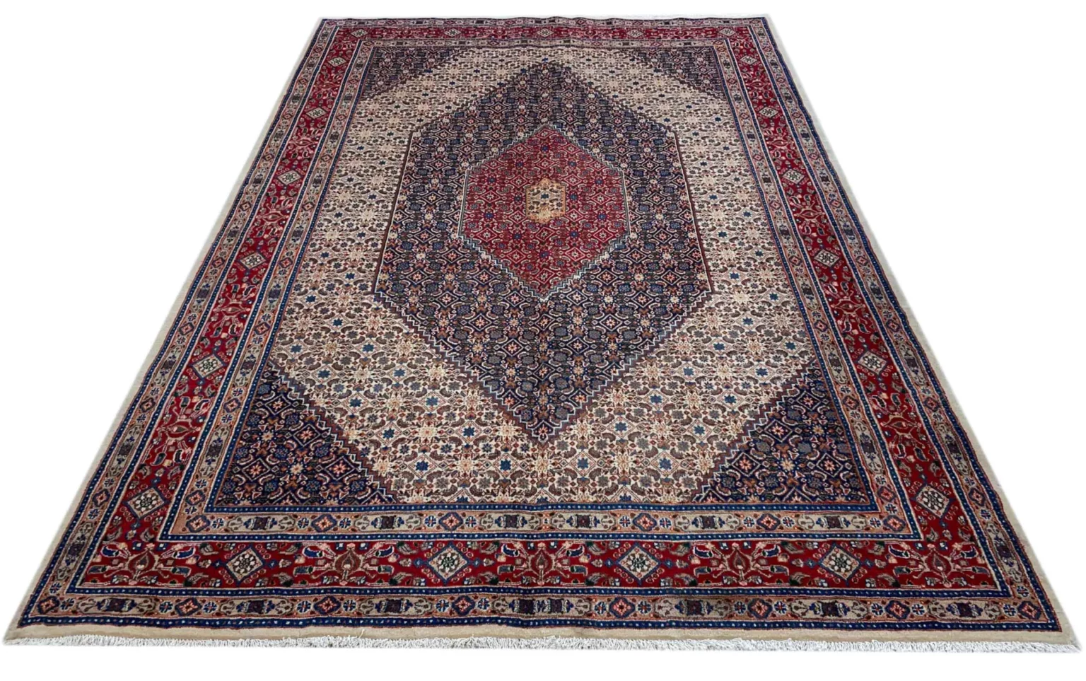 Perserteppich Moud 315 x 210 cm Wolle Seide handgeknüpft