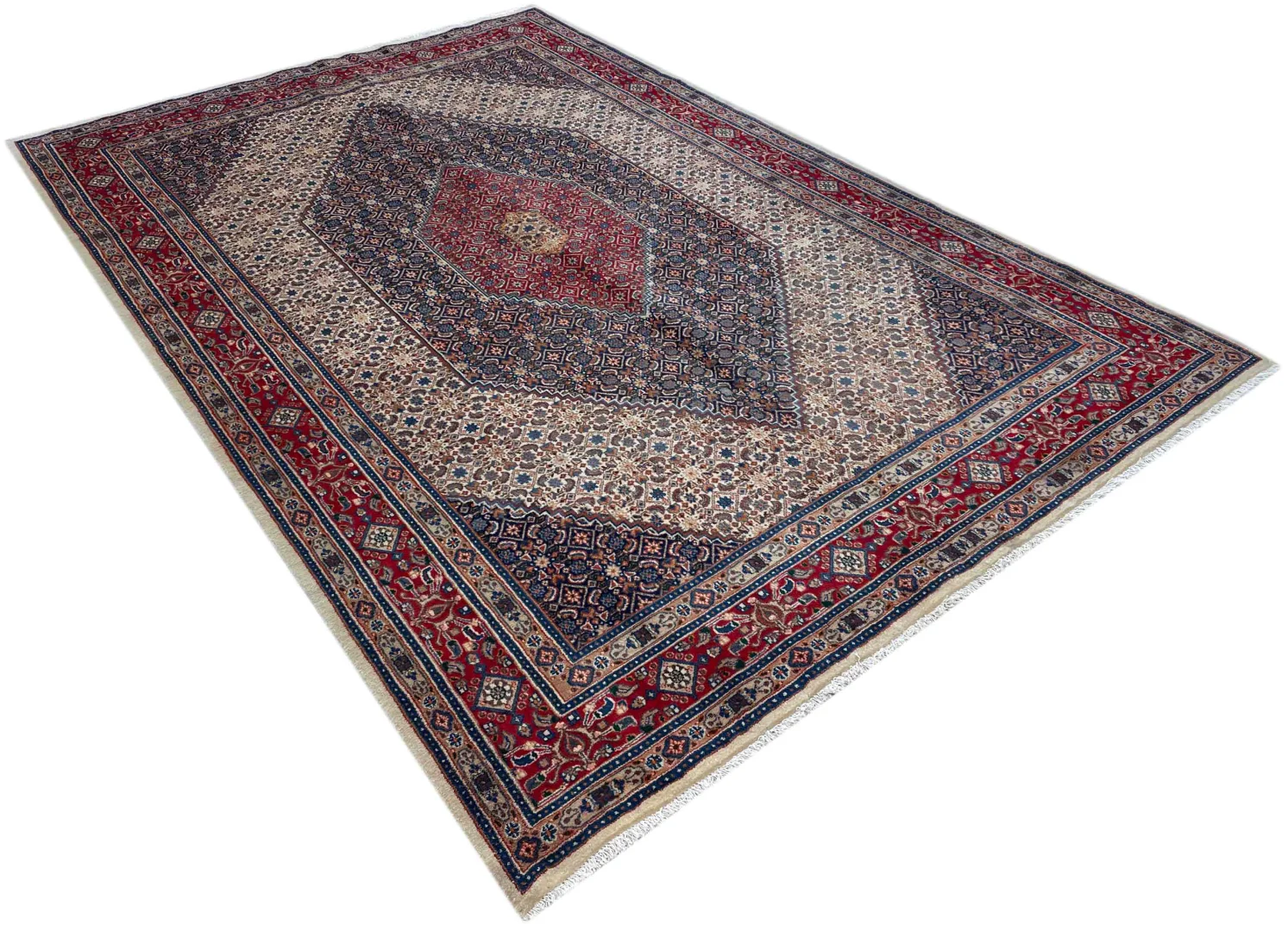 Perserteppich Moud 315 x 210 cm Wolle Seide handgeknüpft