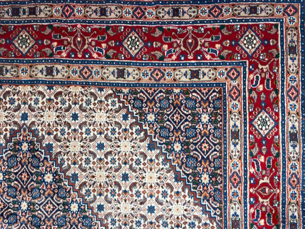 Perserteppich Moud 315 x 210 cm Wolle Seide handgeknüpft