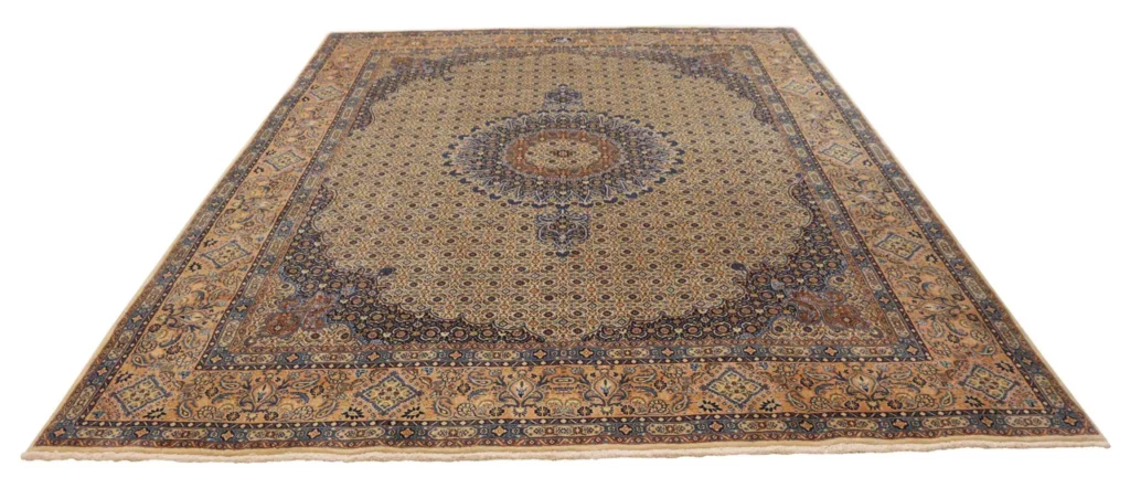 moud-teppich-343-x-244-cm-360000-knoten-handgeknupft-orientteppich-1 Perserteppich Moud 343 x 244 cm Wolle handgeknüpft
