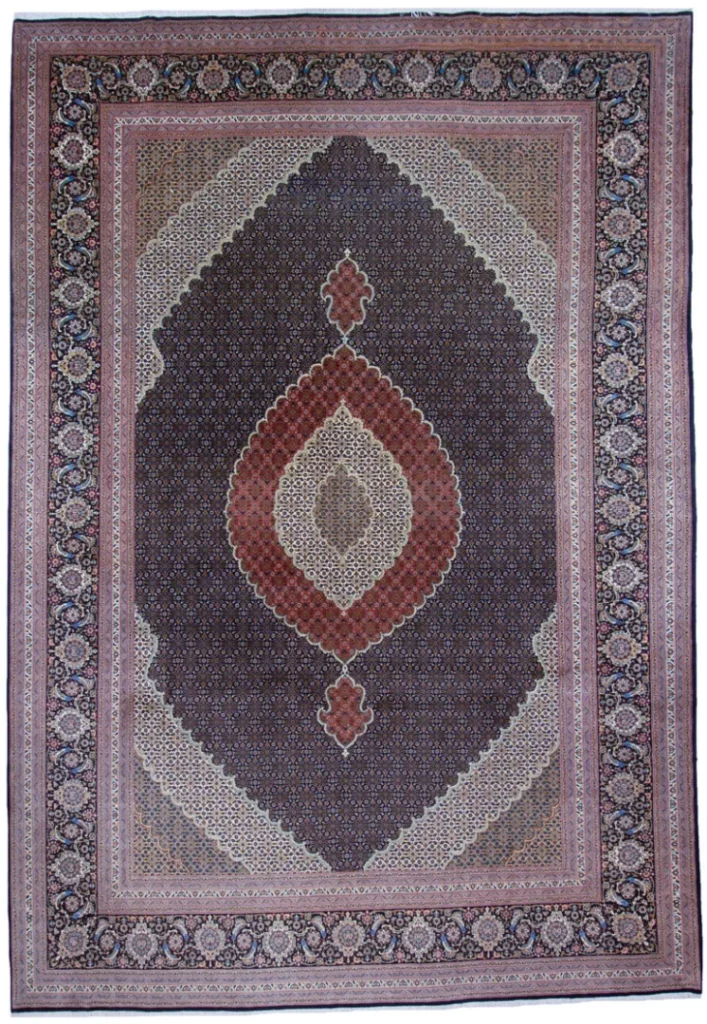 Perserteppich Täbris 350x250 cm Wolle Seide handgeknüpft