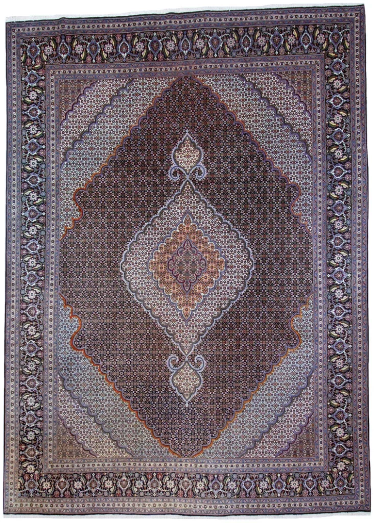 Perserteppich Täbris 350x250 cm Wolle Seide handgeknüpft