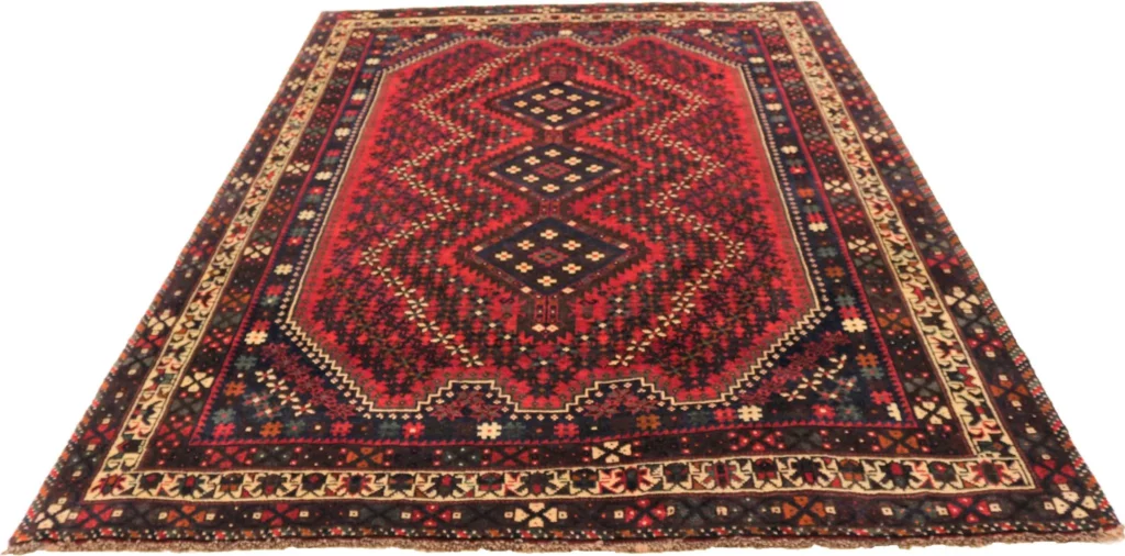 Perserteppich Shiraz 277 x 200 cm Wolle handgeknüpft