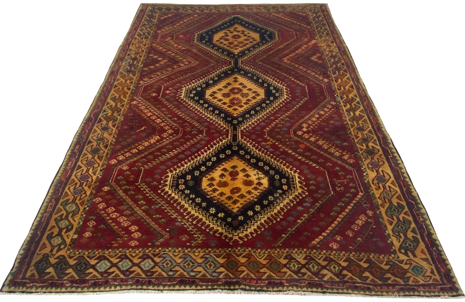 Perserteppich Shiraz 292 x 197 cm Wolle handgeknüpft
