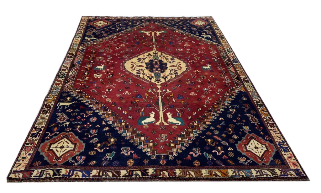 shiraz-teppich-303-x-215-cm-100000-knoten-handgeknupft-fur-teppiche-1 Perserteppich Shiraz 303 x 215 cm Wolle handgeknüpft