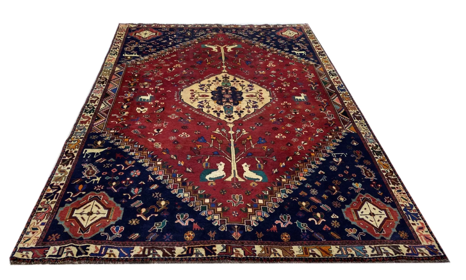 shiraz-teppich-303-x-215-cm-100000-knoten-handgeknupft-fur-teppiche-1 Perserteppich Shiraz 303 x 215 cm Wolle handgeknüpft