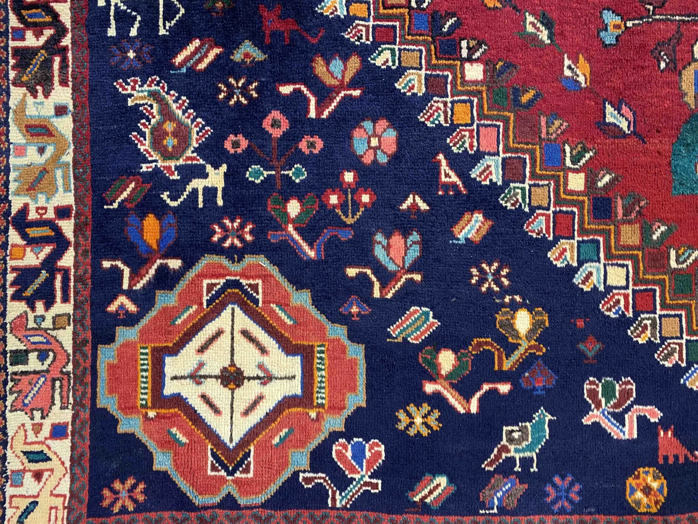 shiraz-teppich-303-x-215-cm-100000-knoten-handgeknupft-fur-teppiche-5 Perserteppich Shiraz 303 x 215 cm Wolle handgeknüpft