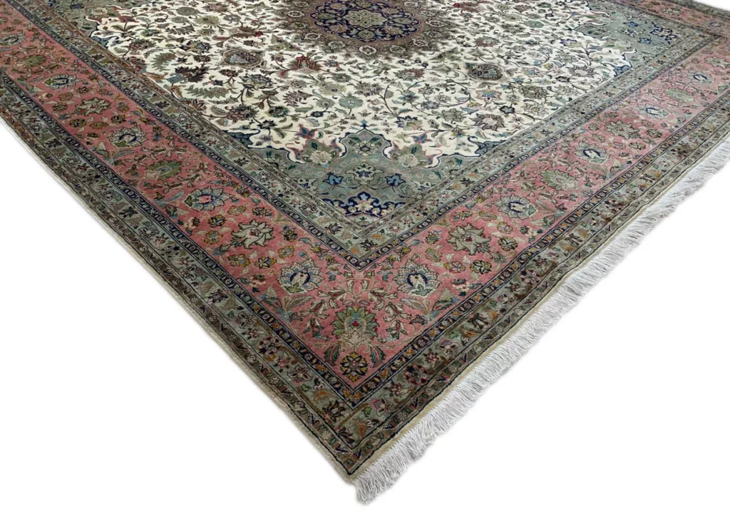 tabris-teppich-260x249-cm-50-raj-luxusteppich-handgeknupft-fur-teppiche-3 Perserteppich Täbris 260 x 249 cm Wolle Seide handgeknüpft