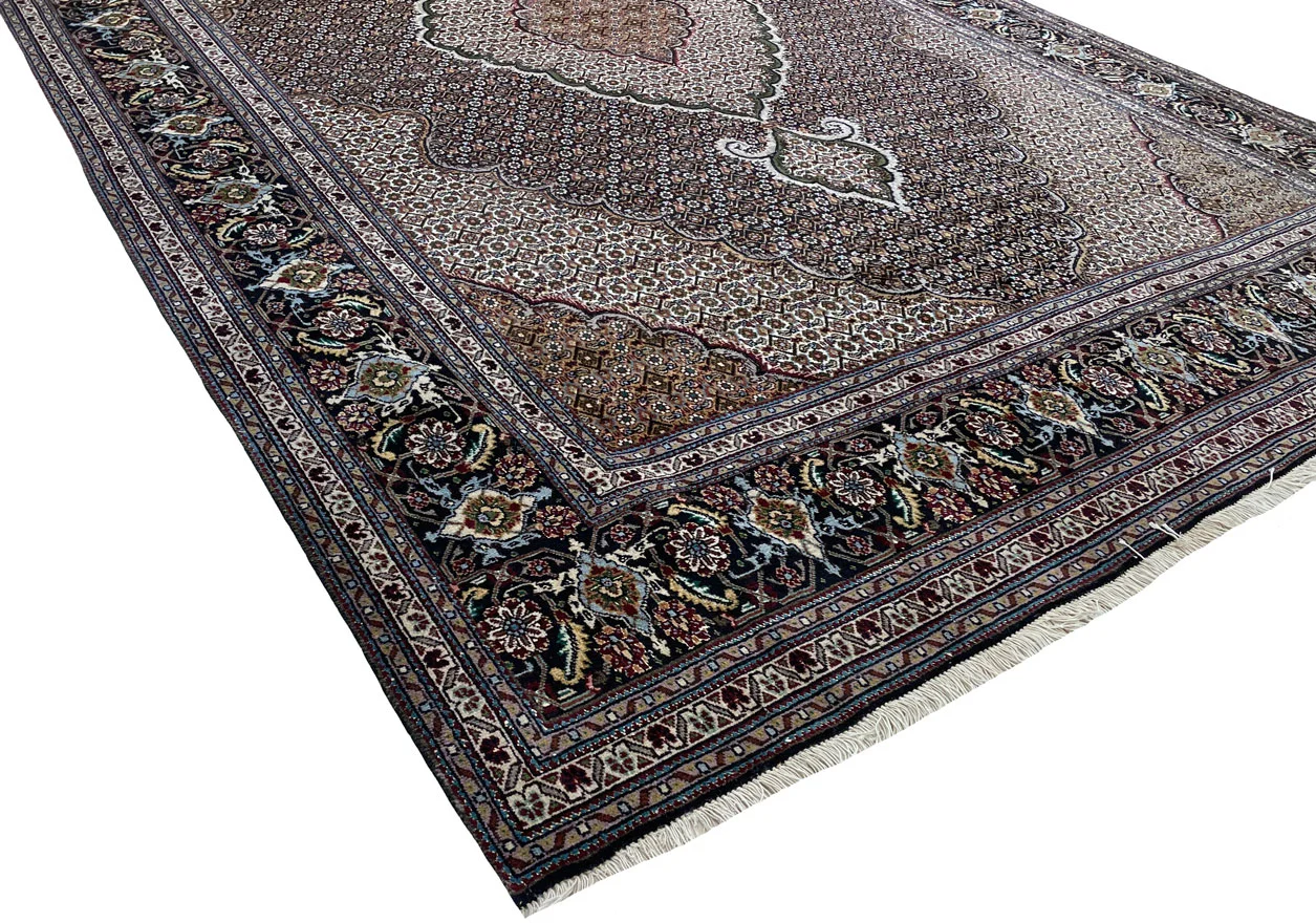 Perserteppich Täbris 298x202 cm Wolle Seide handgeknüpft