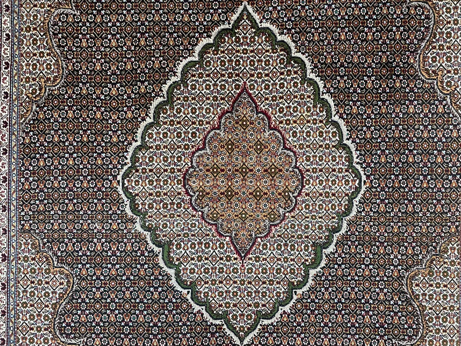 Perserteppich Täbris 298x202 cm Wolle Seide handgeknüpft