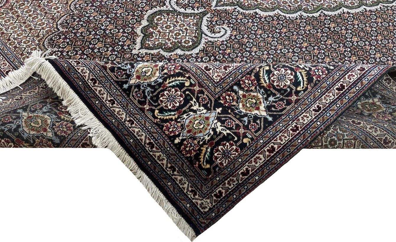 Perserteppich Täbris 298x202 cm Wolle Seide handgeknüpft