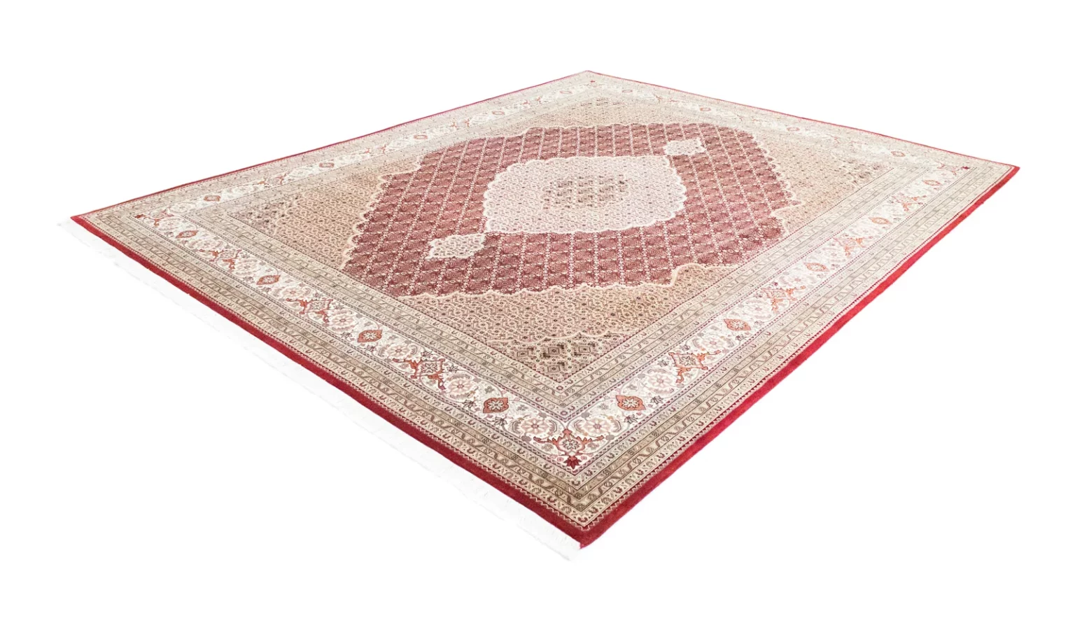 Orientteppich Täbris 306 x 249 cm Wolle-Seide handgeknüpft
