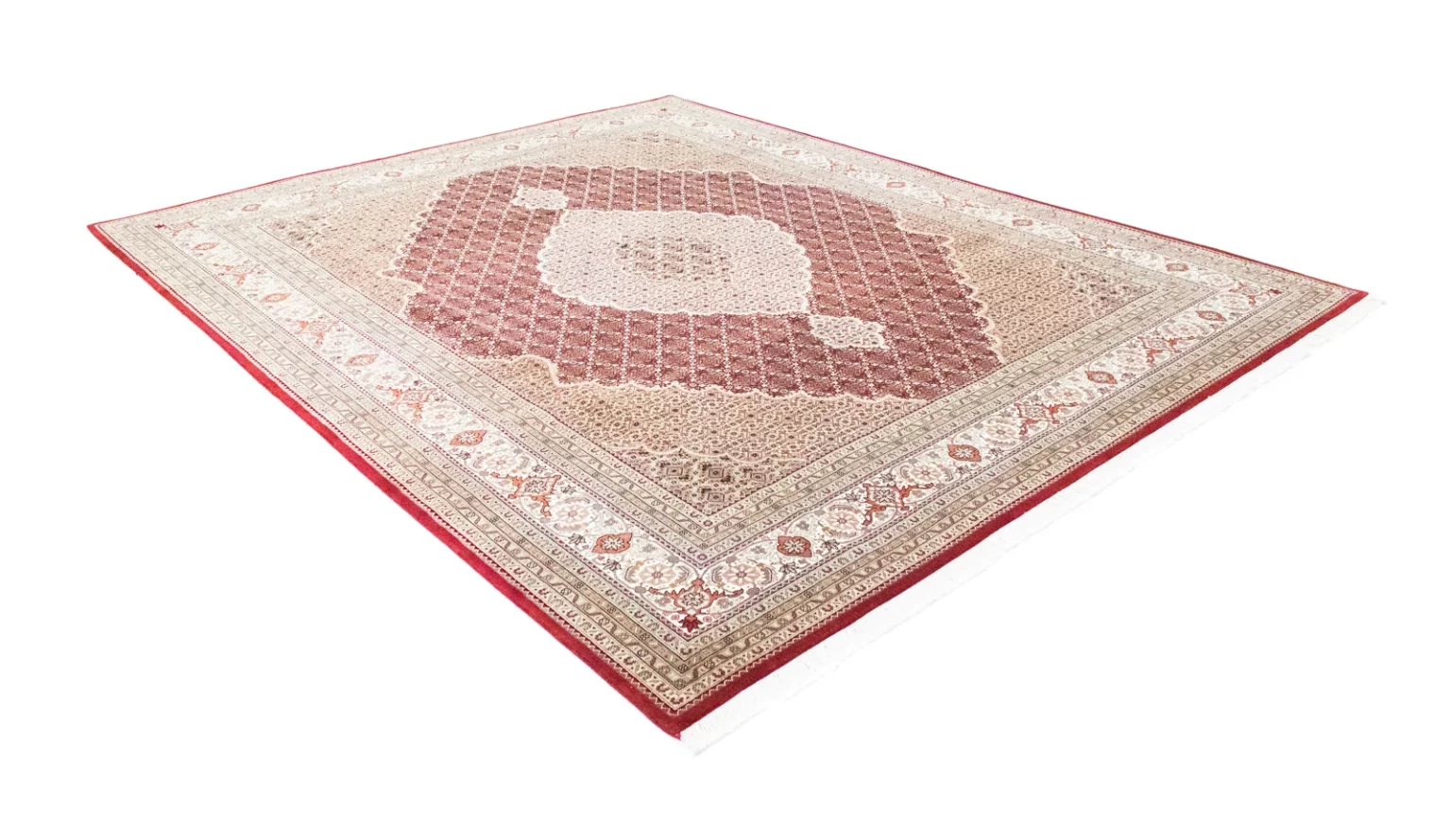 Orientteppich Täbris 306 x 249 cm Wolle-Seide handgeknüpft