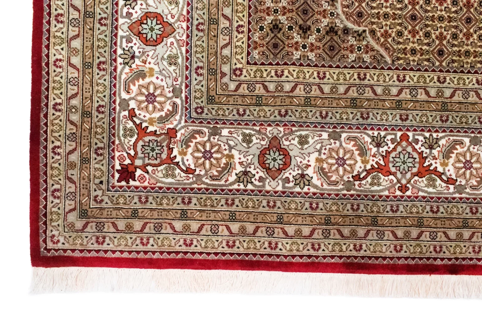 Orientteppich Täbris 306 x 249 cm Wolle-Seide handgeknüpft