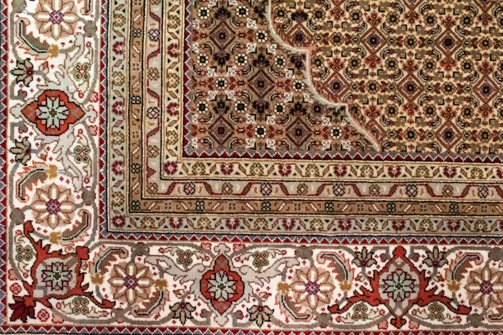 Orientteppich Täbris 306 x 249 cm Wolle-Seide handgeknüpft