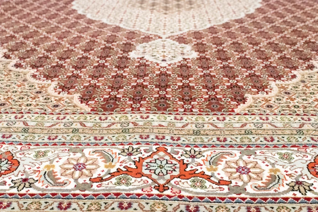Orientteppich Täbris 306 x 249 cm Wolle-Seide handgeknüpft