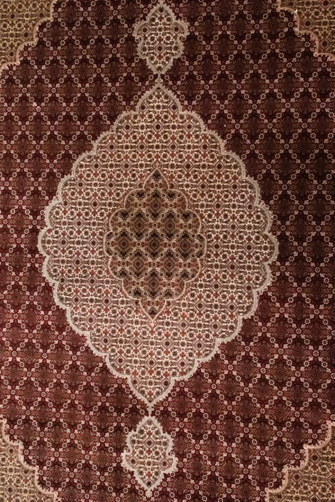 Orientteppich Täbris 306 x 249 cm Wolle-Seide handgeknüpft