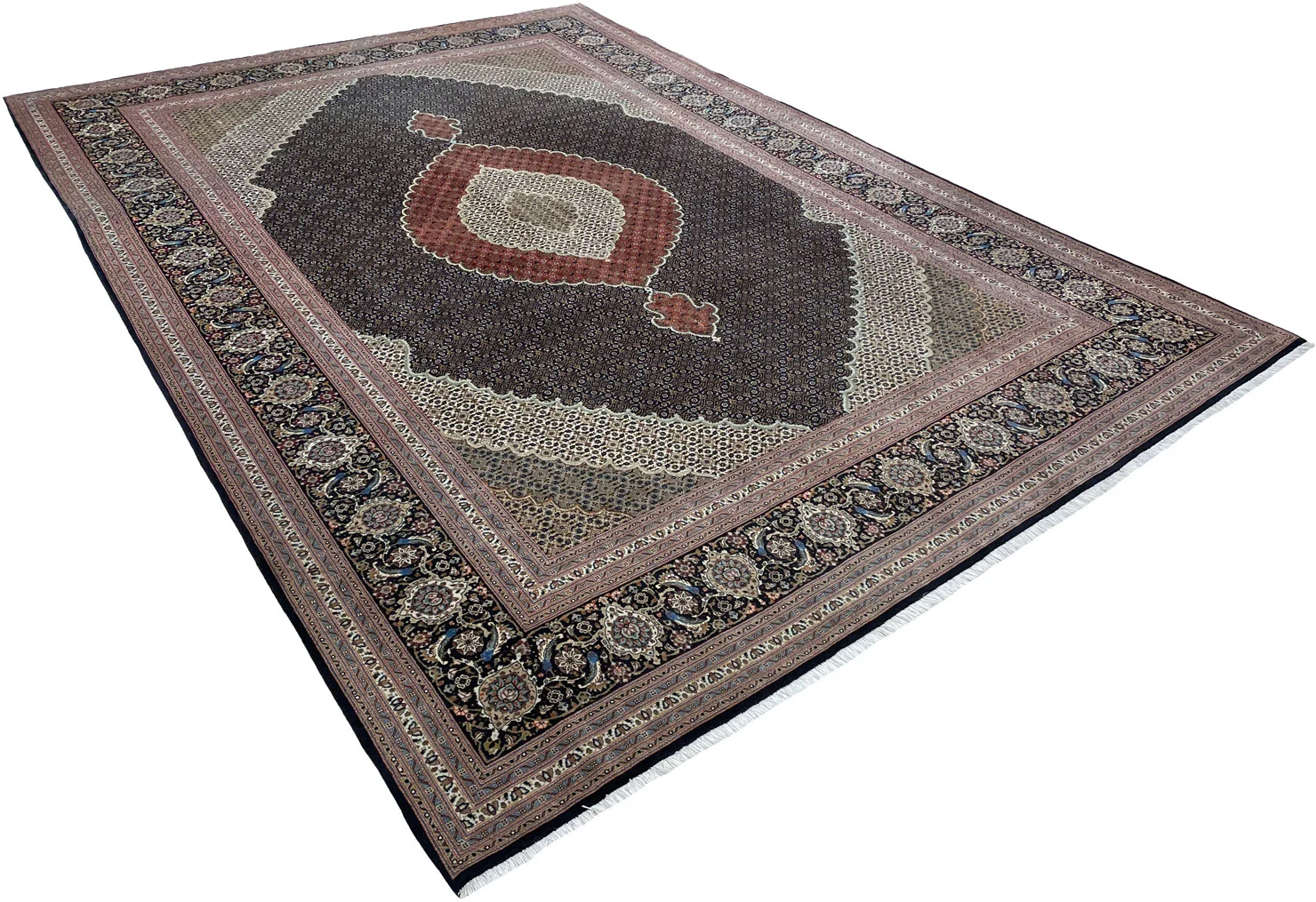 Perserteppich Täbris 350x250 cm Wolle Seide handgeknüpft