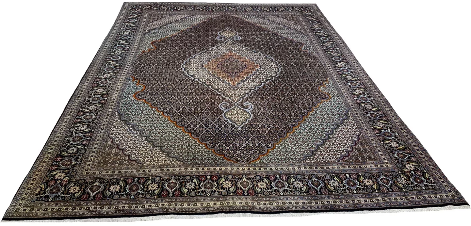 Perserteppich Täbris 350x250 cm Wolle Seide handgeknüpft