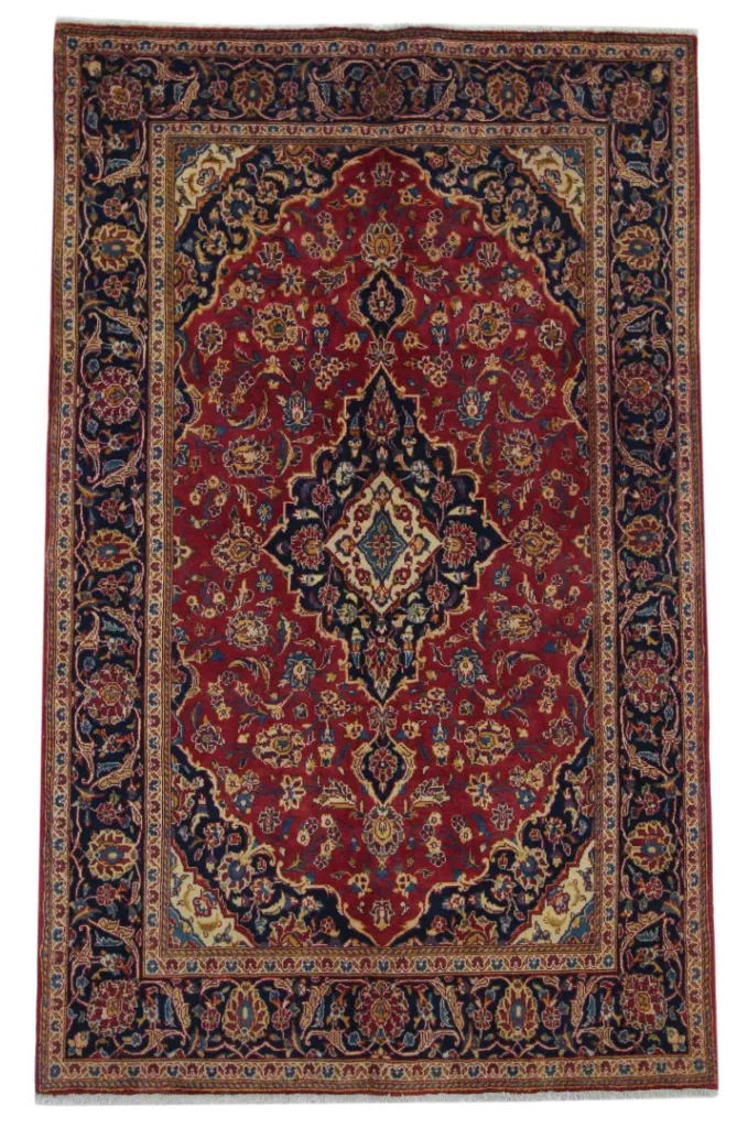 Perserteppich Keshan 220 x 137 cm Wolle handgeknüpft