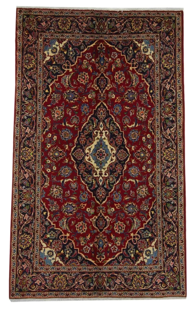 Perserteppich Keshan 227 x 137 cm Wolle handgeknüpft