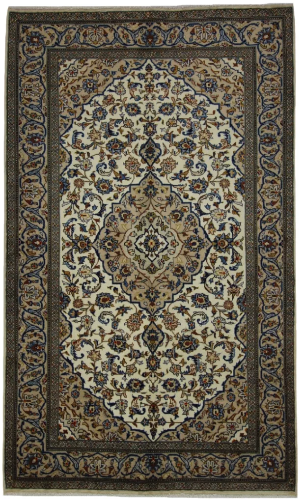 Perserteppich Keshan 244 x 148 cm Schafwolle handgeknüpft