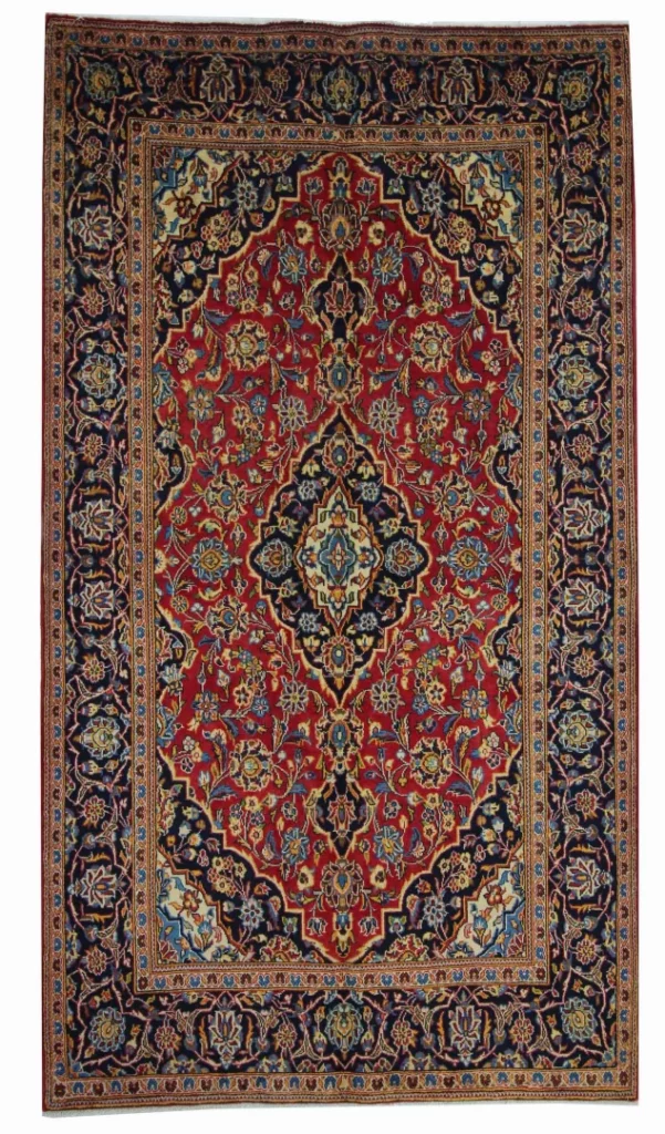 Perserteppich Keshan 246 x 137 cm Wolle handgeknüpft