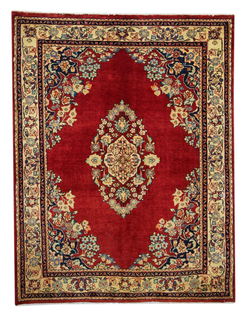 Perserteppich Mahal 198 x 154 cm Wolle handgeknüpft