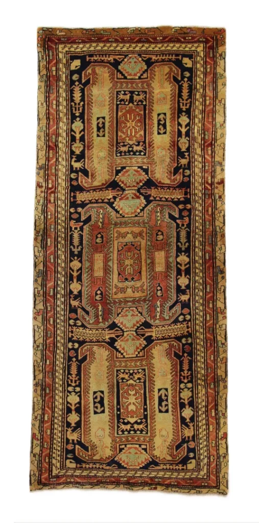handgeknupfter-meshkin-orientteppich-282x120-cm-120000-knoten Perserteppich Meshkin 282 x 120 cm Schafwolle handgeknüpft