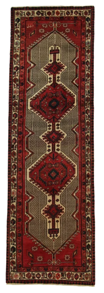 Perserteppich Meshkin 334 x 103 cm Wolle handgeknüpft