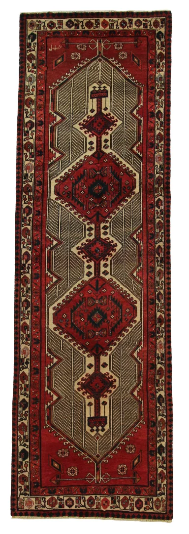 Perserteppich Meshkin 334 x 103 cm Wolle handgeknüpft