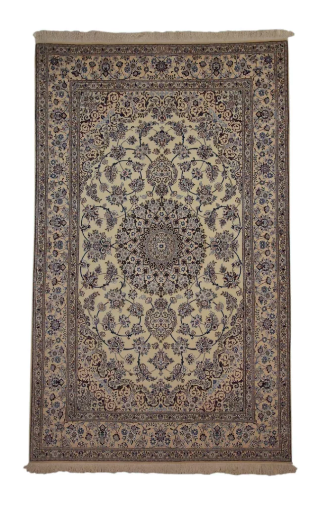nain-6la-teppich-250-x-156-cm-handgeknupft-florales-design-orientteppich Perserteppich Nain 250 x 156 cm Wolle handgeknüpft