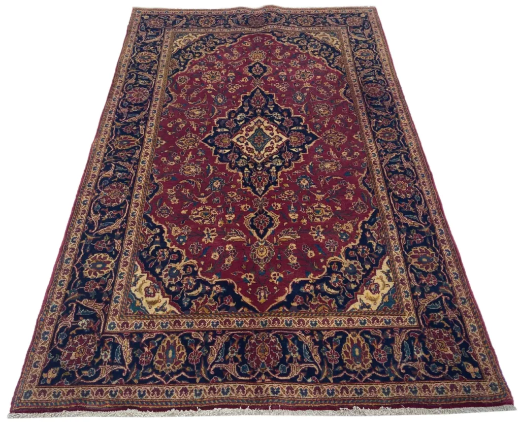 Perserteppich Keshan 220 x 137 cm Wolle handgeknüpft