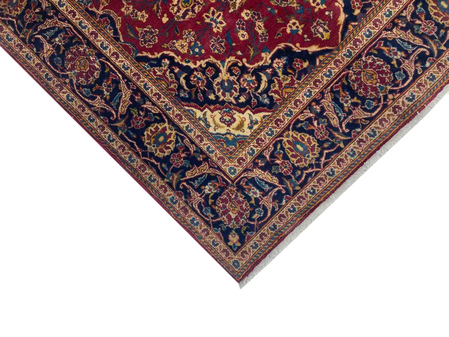 Perserteppich Keshan 220 x 137 cm Wolle handgeknüpft