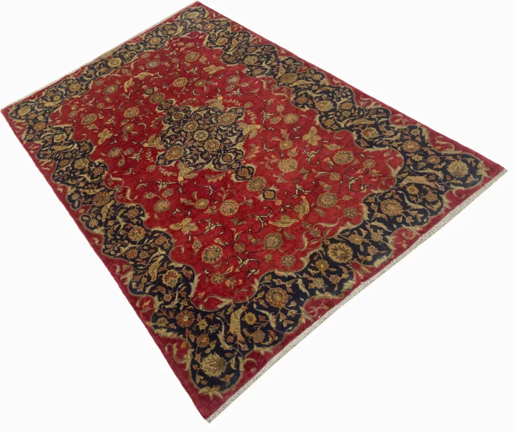 Perserteppich Keshan 220 x 143 cm Wolle handgeknüpft