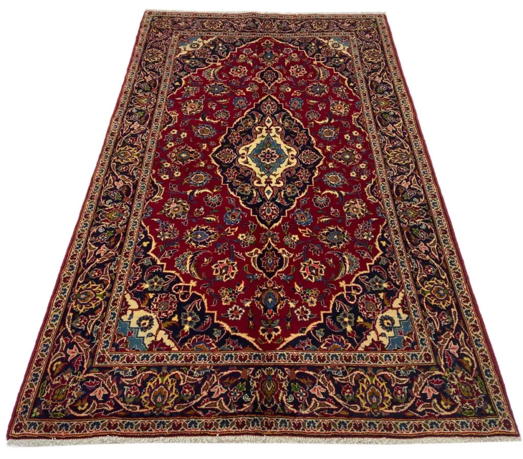 Perserteppich Keshan 227 x 137 cm Wolle handgeknüpft