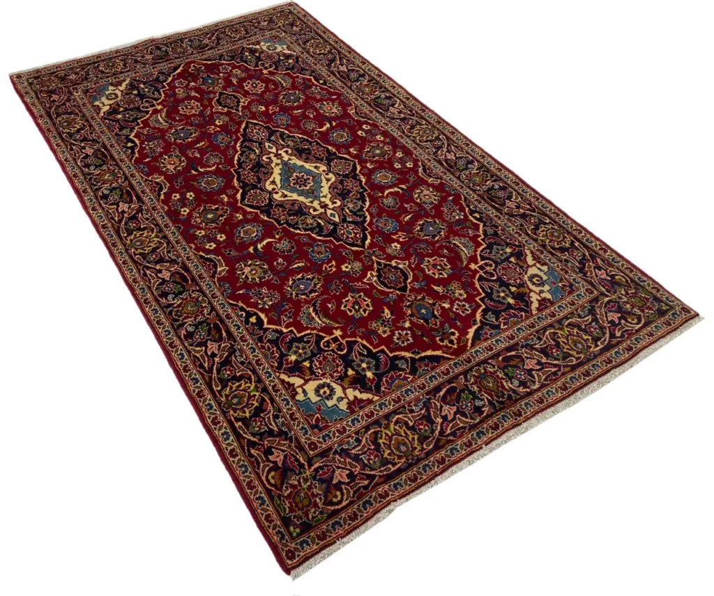 Perserteppich Keshan 227 x 137 cm Wolle handgeknüpft