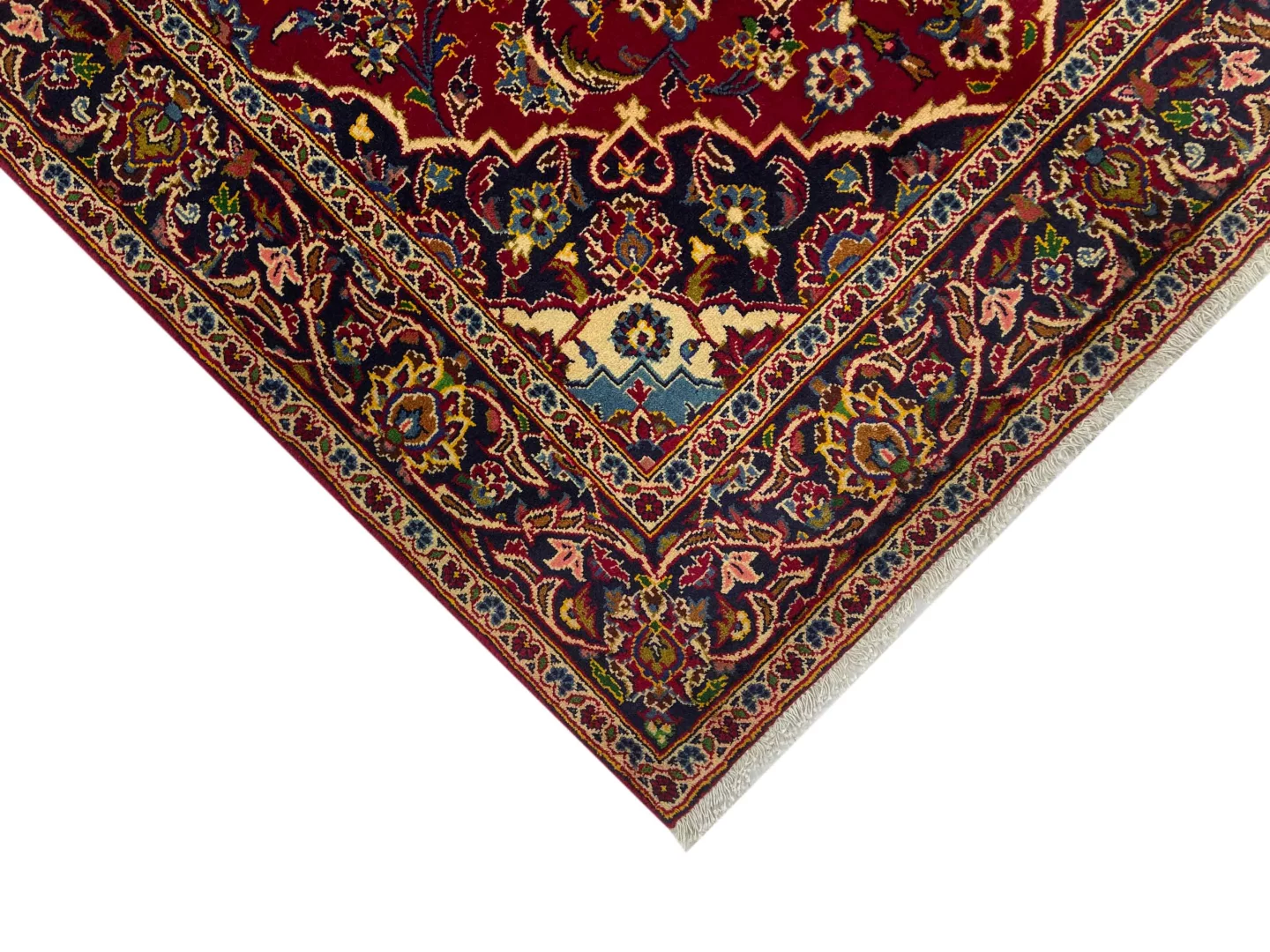 Perserteppich Keshan 227 x 137 cm Wolle handgeknüpft