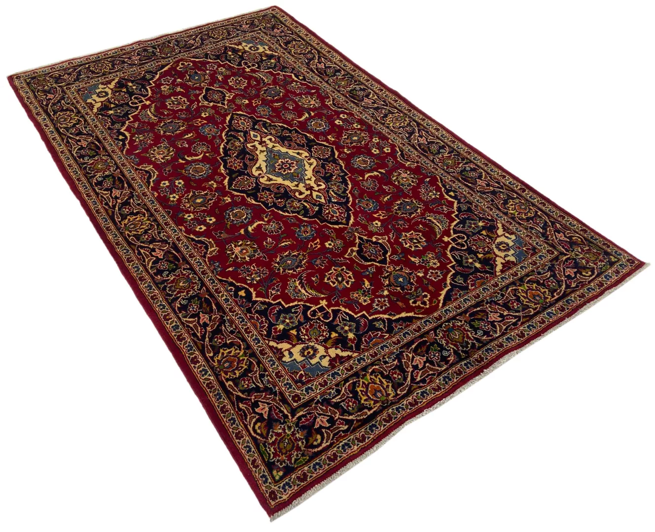 Perserteppich Keshan 230 x 142 cm Wolle handgeknüpft