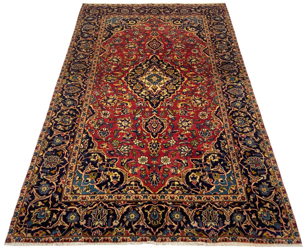 Perserteppich Keshan 230 x 145 cm Wolle handgeknüpft