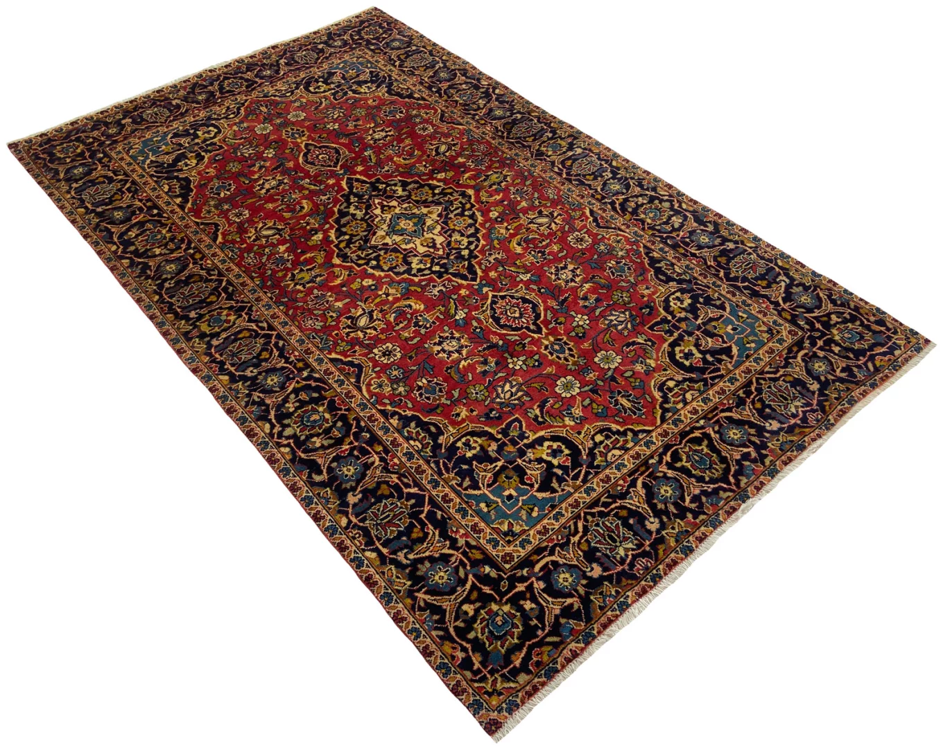 Perserteppich Keshan 230 x 145 cm Wolle handgeknüpft