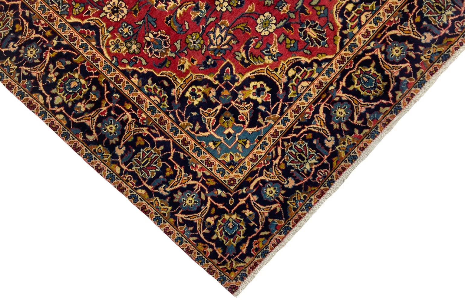 Perserteppich Keshan 230 x 145 cm Wolle handgeknüpft