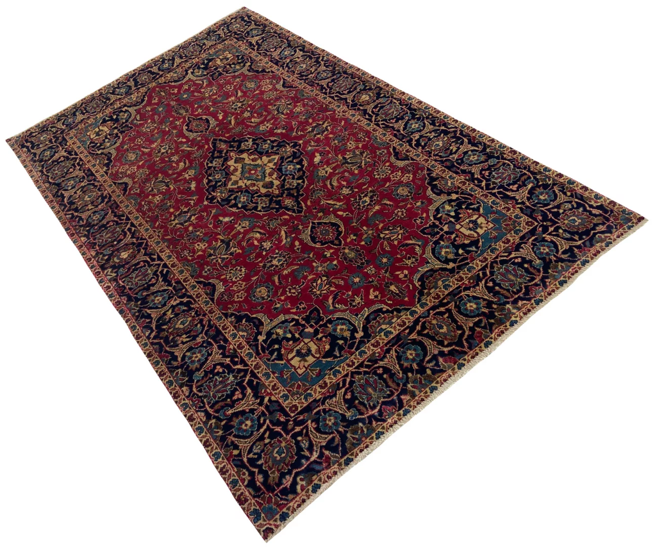 Perserteppich Keshan 240 x 144 cm Wolle handgeknüpft