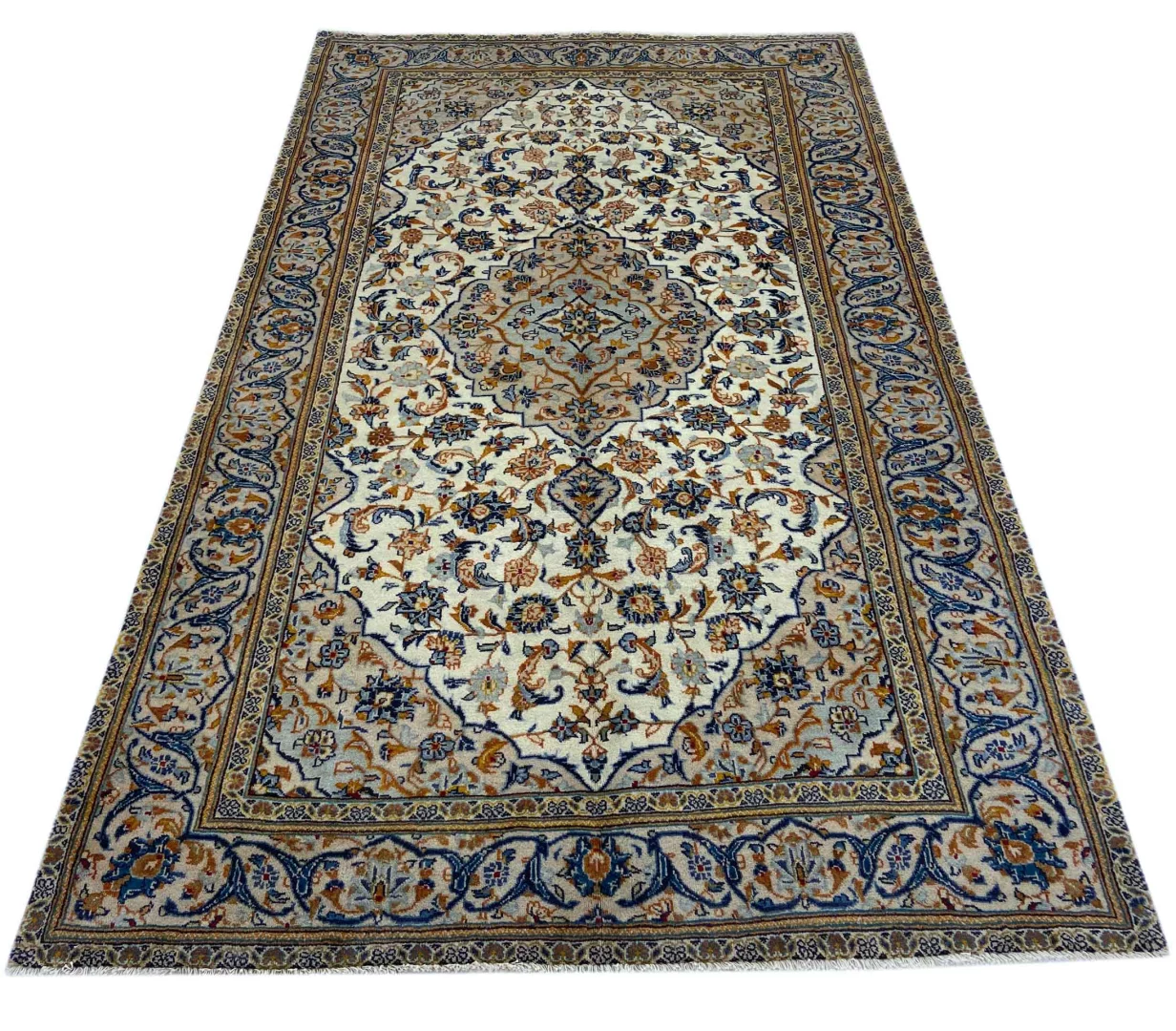 Perserteppich Keshan 245 x 148 cm Wolle handgeknüpft