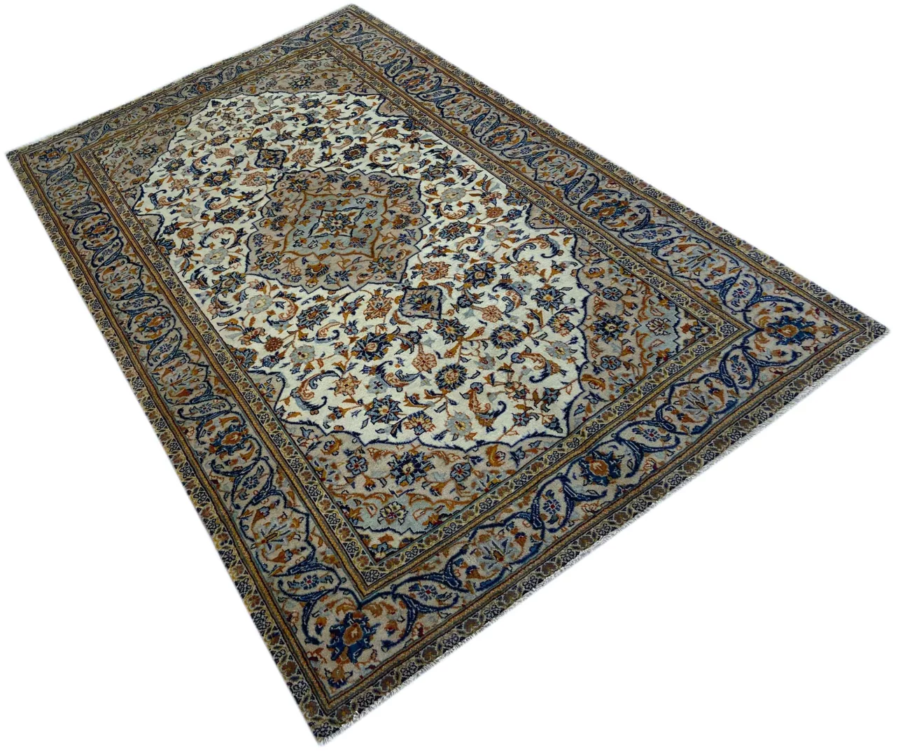 Perserteppich Keshan 245 x 148 cm Wolle handgeknüpft
